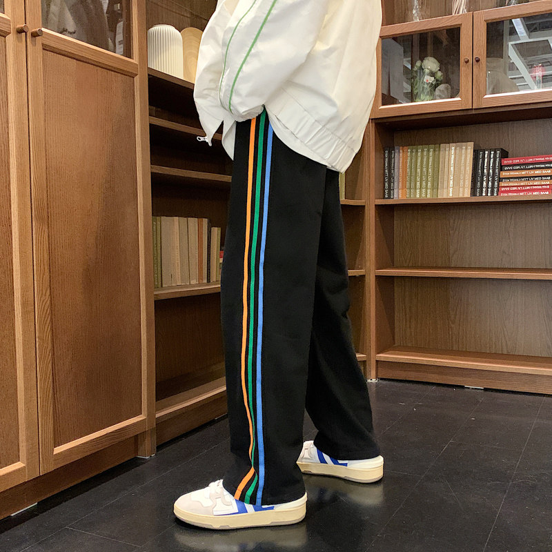 2023秋季新款男士休闲垂感宽松百搭直筒长裤男港风K69-P35限49,男装休闲裤,星座815-2