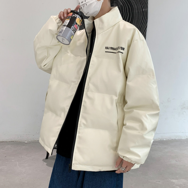 港风棉衣男PU皮棉服21年新款宽松面包服立领冬装棉袄M2102-P6105,男装棉衣,星座815-2