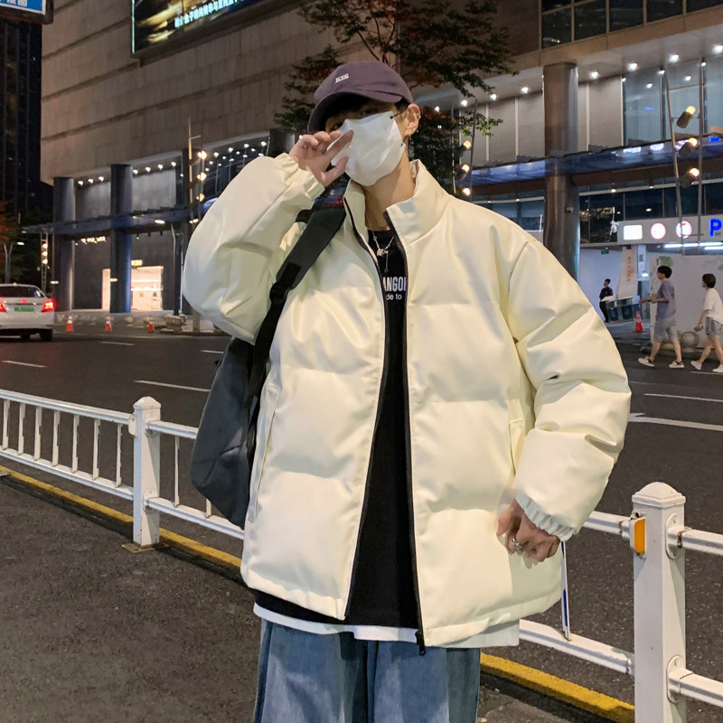 男装棉衣男PU皮棉服2023年新款宽松面包服立领冬装棉袄M2101-P105,男装棉衣,星座815-2