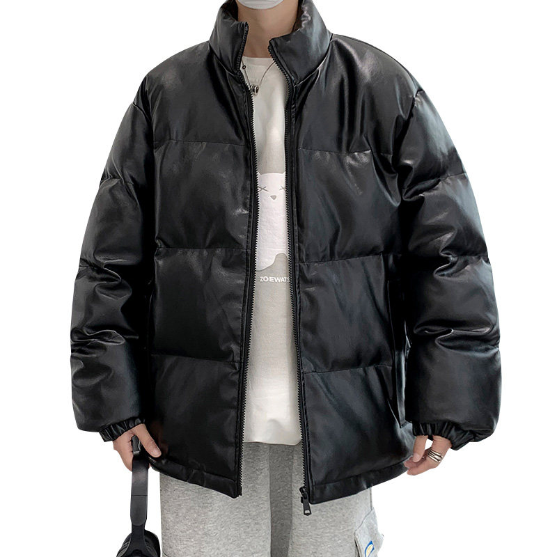 男装棉衣男PU皮棉服2023年新款宽松面包服立领冬装棉袄M2101-P105,男装棉衣,星座815-2