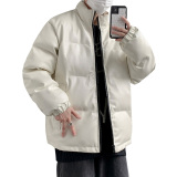 男装棉衣男PU皮棉服2023年新款宽松面包服立领冬装棉袄M2101-P105，男装棉衣，星座815-2
