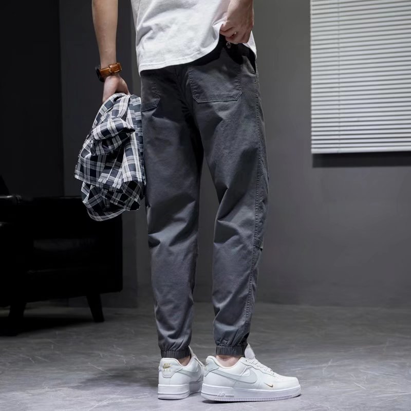 春夏季九分工装裤男哈伦束脚裤韩版潮流新款男士休闲裤子K139-P35,男装休闲裤,星座815-2