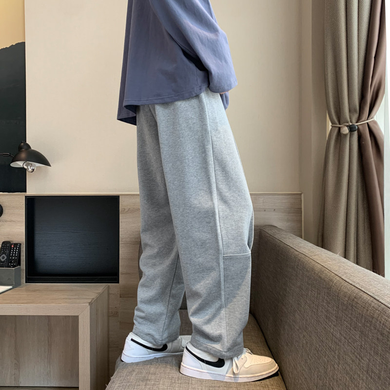 2023春秋季休闲运动长裤男直筒潮牌港风宽松卫裤棉质裤子K559-P35,男装休闲裤,星座815-2