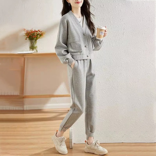 潮牌卫衣套装女2025年春秋新款高级感时尚洋气时髦休闲运动两件套