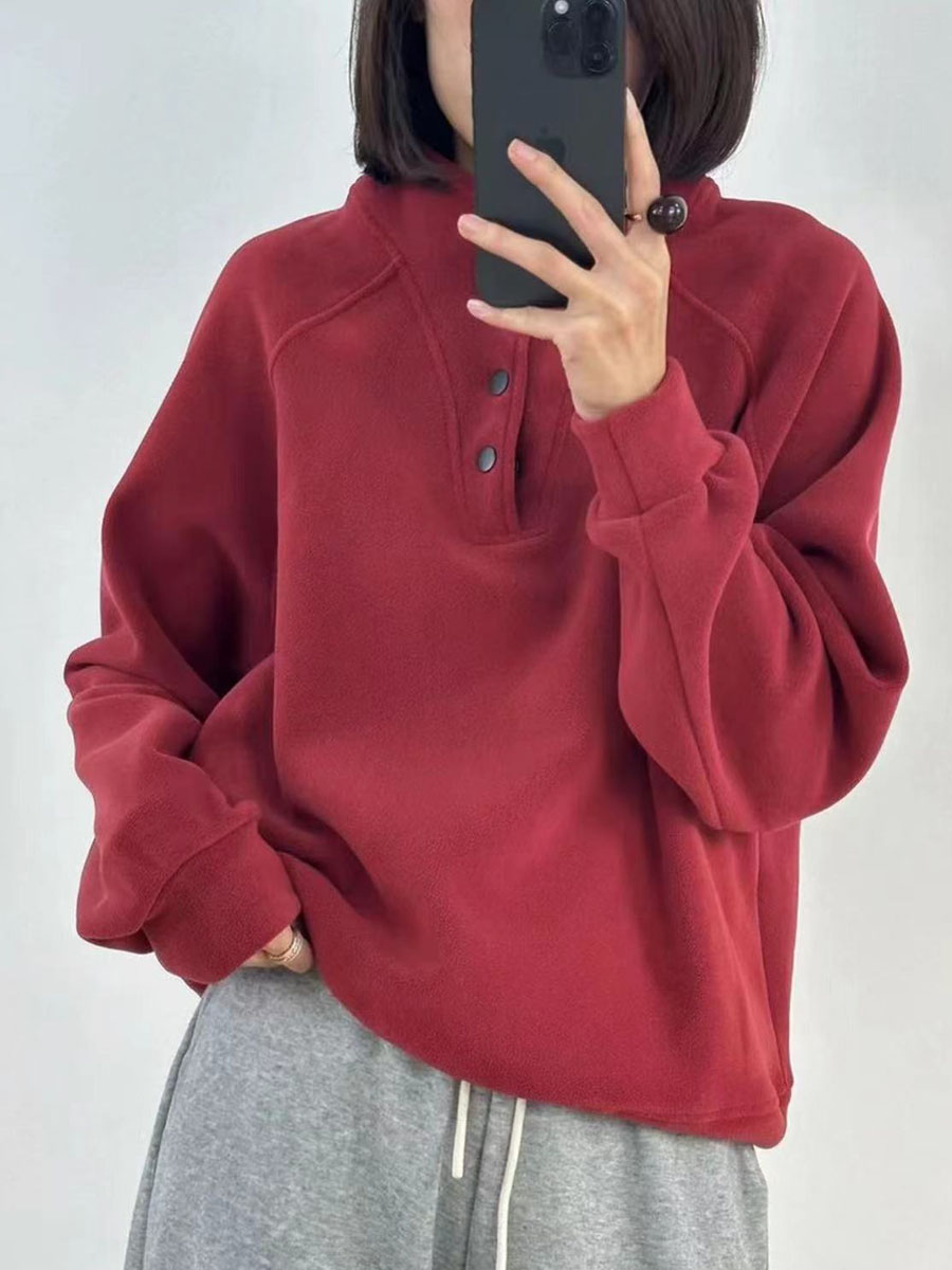 梦伊甸加厚宽松韩版立领