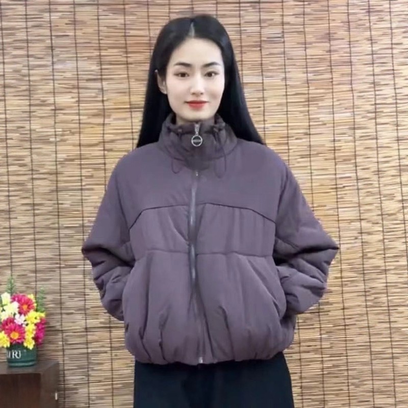 时尚短款棉服女2025年秋冬新款棉衣小个子休闲立领短外套面包服潮,女装/女士精品,棉衣/棉服,淘宝优惠券,粉丝福利购,淘宝优惠卷