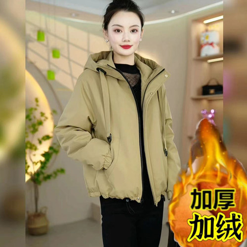 加绒棉服外套梦伊甸洋气宽松