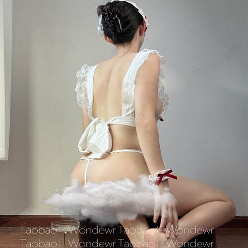 wondewr蠢蠢欲动小女仆露背棉质面料好版型可爱纯欲嗲嗲萌妹