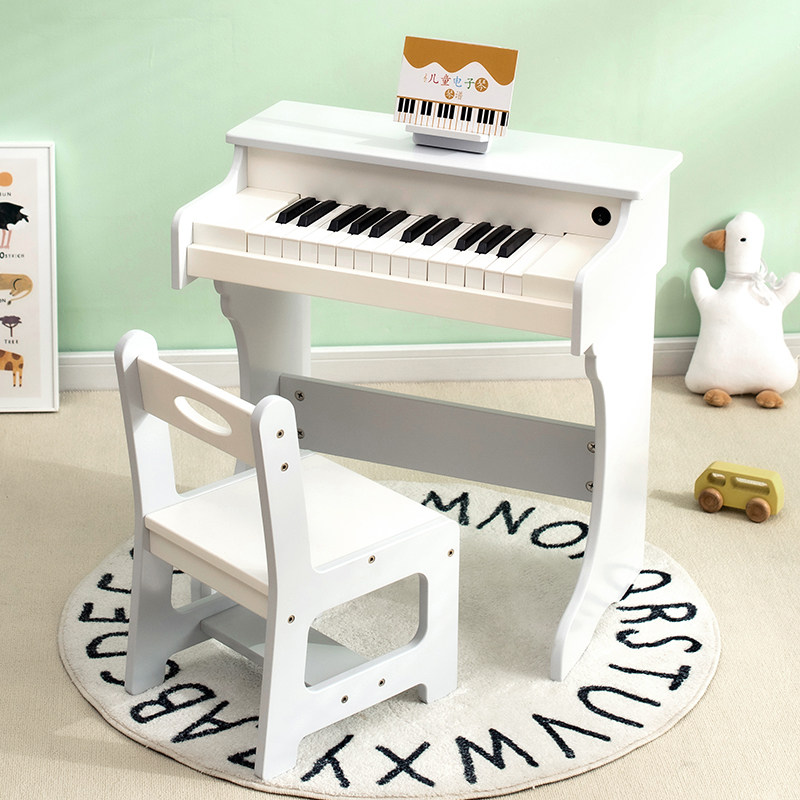幼儿园儿童25键钢琴木制电子琴音乐玩具可弹奏宝宝小女孩初学家用
