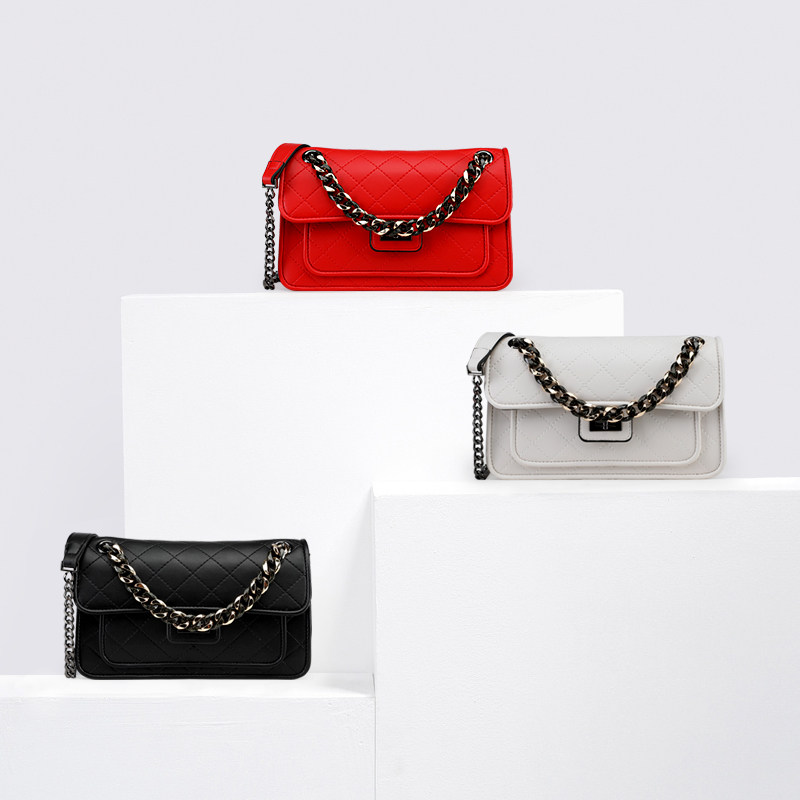 Jeanswest时尚包包女包2020新款菱格链条包单肩斜挎包休闲小包包