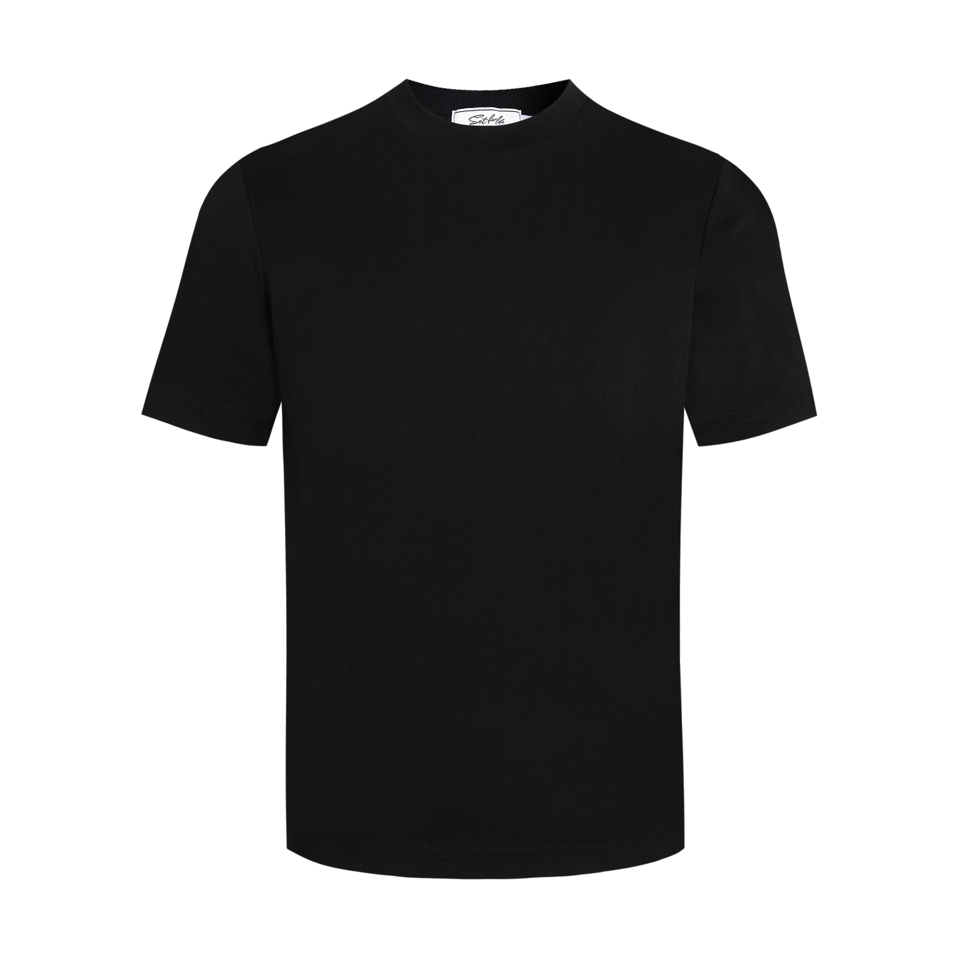 thumbnail for Set for Life 25Ss Basic Round Neck Soft Cotton Casual Regular Shoulder Slim Fit Tee Short-Sleeved T-Shirt