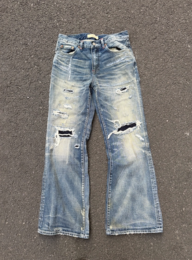 Set for life x Wirote 联名 赤耳面料 万针Boro 646版型牛仔裤