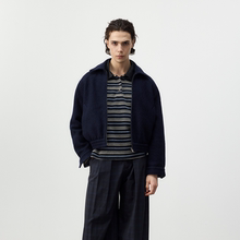 Set for life 25FW 100%羊毛圈形肌理感挺阔感短宽夹克外套