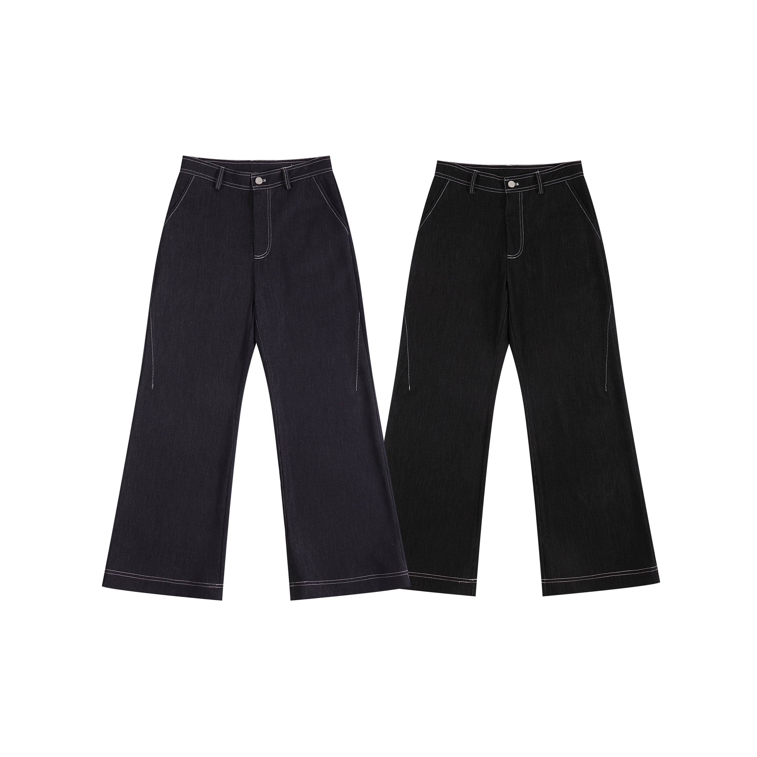 Set for life 25SS TR混纺仿原牛纹理垂感筋骨感微喇版型通勤西裤