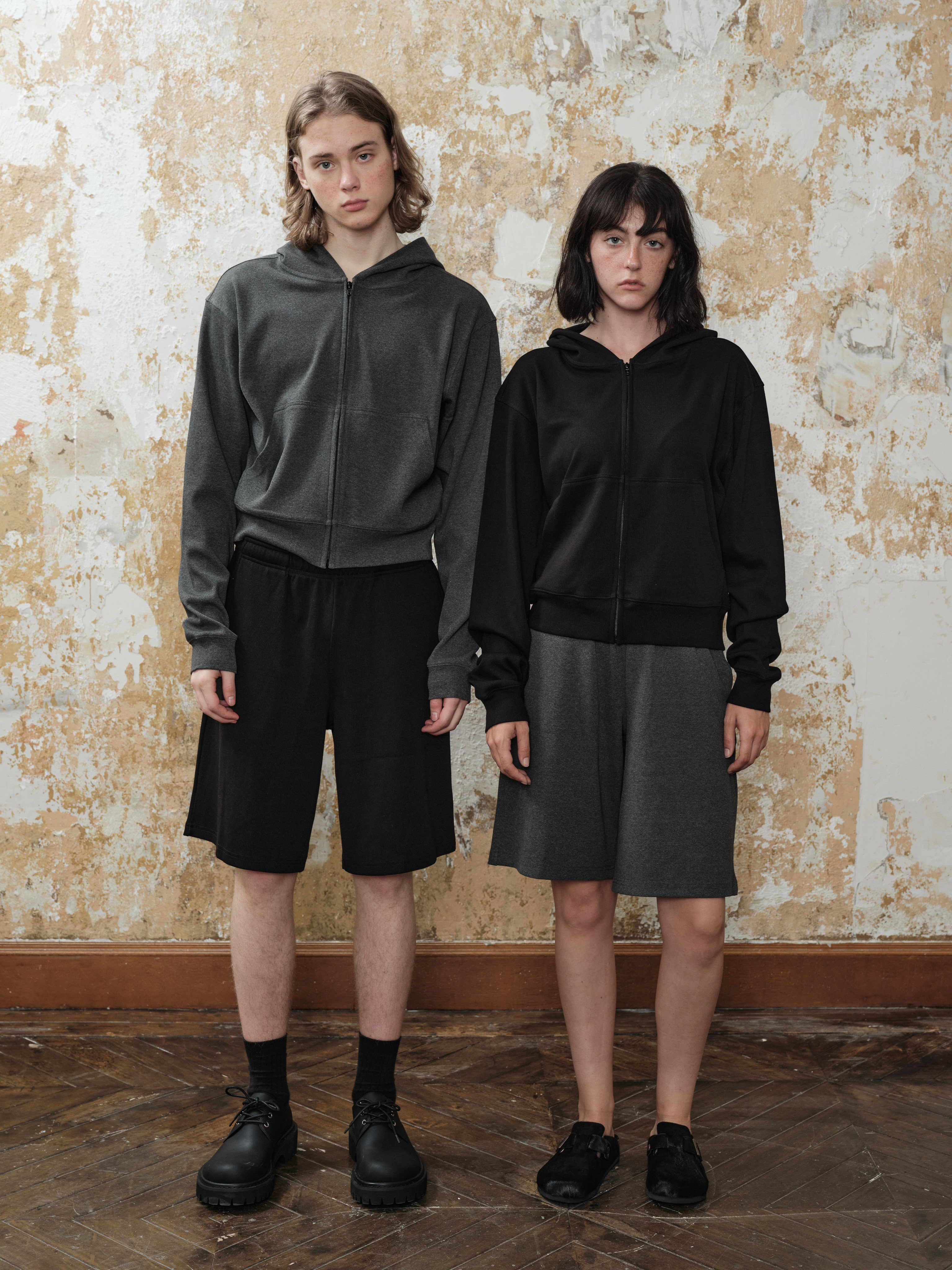 Set for life 24SS薄款舒弹罗纹凉感基础Boxy版型帽衫卫衣防晒衣