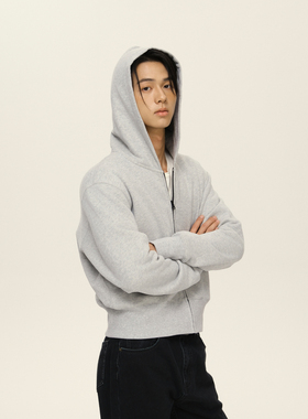 Set for life 24FW慵懒随性百搭通勤微修身中性卫衣帽衫夹克