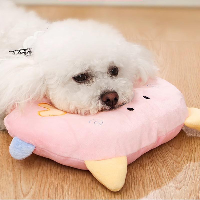 狗狗睡觉枕头小狗专用小型犬马尔济斯居家午休专用卡通靠枕雪纳瑞