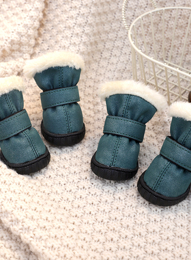 狗狗鞋子小型犬小狗外出软底不掉脚保暖高颜值比熊博美专用软底鞋