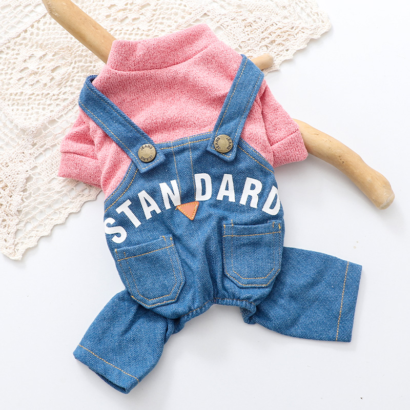 狗狗冬天衣服小型犬外出防脏保暖幼犬四脚衣比熊泰迪外出遛狗专用