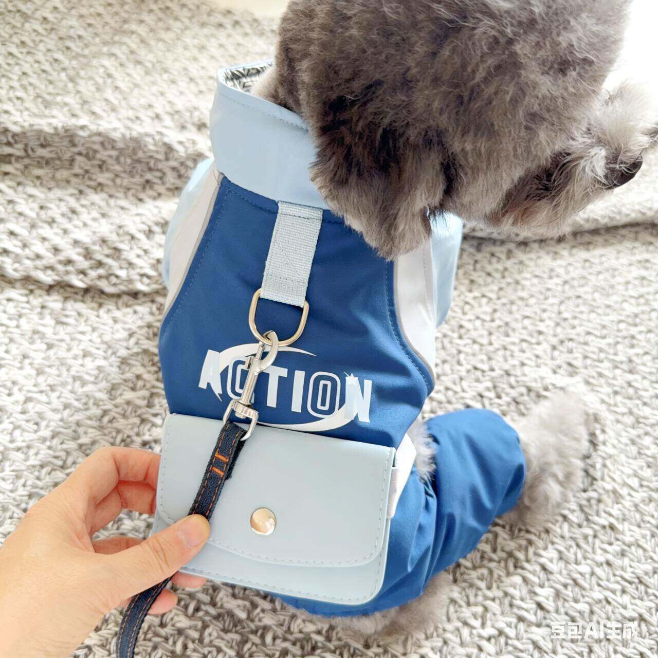 狗狗秋冬衣服小型犬冬天保暖加绒冬装小体比熊户外散步运动四脚服