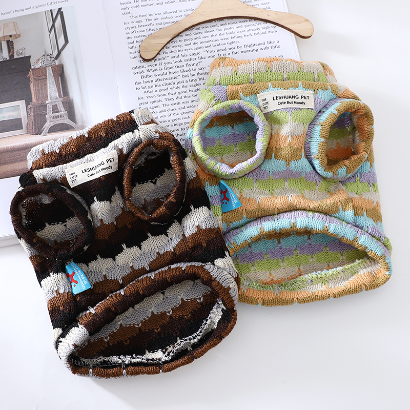 狗狗秋冬衣服小型犬冬天保暖厚款毛衣比熊泰迪外出防掉毛两脚冬装