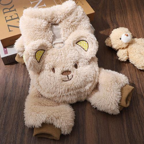 狗狗衣服可牵引保暖加绒四腿