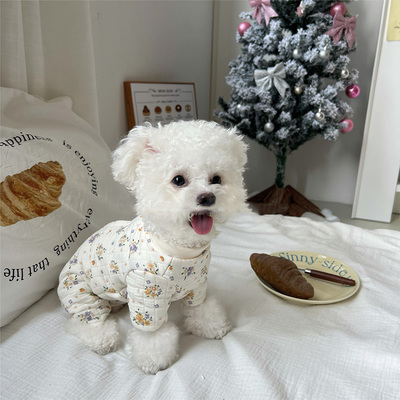 狗狗包肚衣四脚冬天保暖棉衣