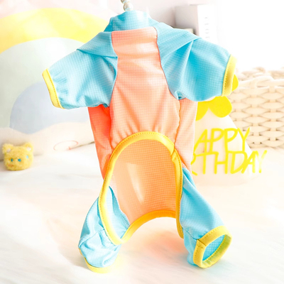 2025年新款狗狗夏天衣服可牵引四脚衣泰迪小狗凉凉衣幼犬夏季短袖