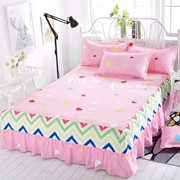 Trải giường bằng vải cotton trải giường có độ phủ giường 1.8 x 2x2.2m mét 2.0 jacquard Giường cotton cover trải giường đơn giản - Váy Petti