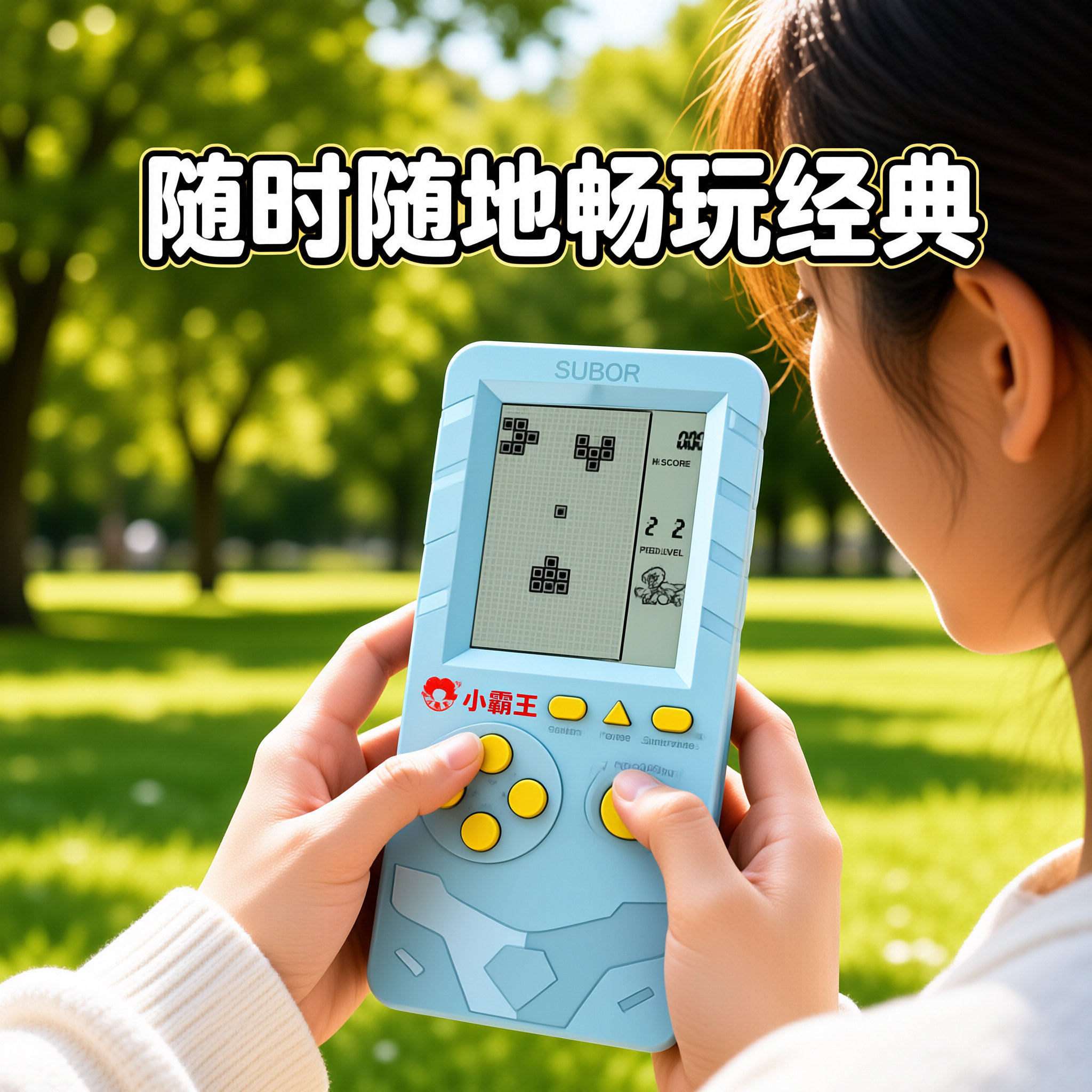 小霸王S36俄罗斯方块掌上游戏机怀旧老式儿童大屏幕玩具创意礼物