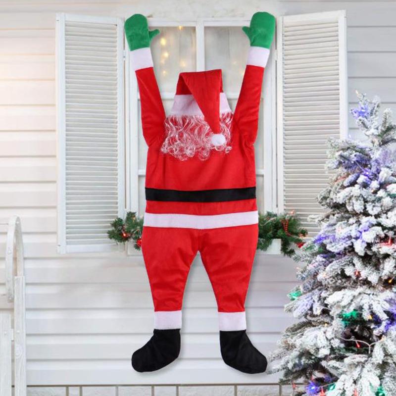 Santa Claus climbing the wall funny pendant圣诞老人爬墙