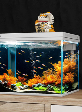 Super white fish tank self circulating glass tank超白鱼缸
