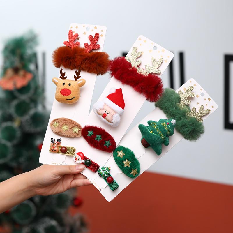 Christmas Gift Set Elderly Elk Set圣诞节礼物套装发夹老人
