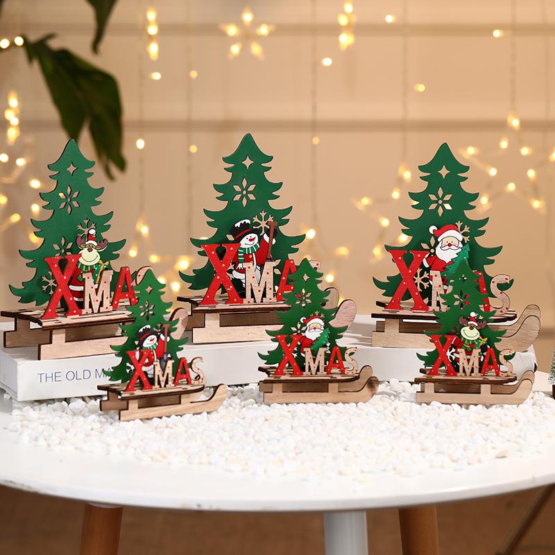 Christmas decorations cartoon wooden assembly圣诞雪景1.5m