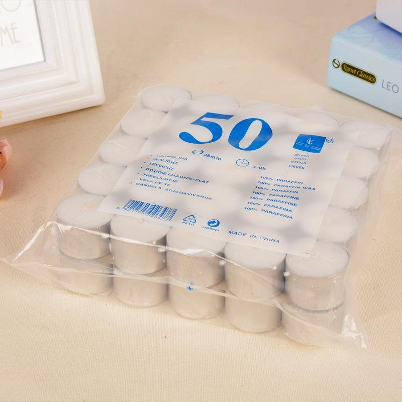 2-9-hour smoke-free candles白色大茶蜡烛无烟蜡烛无烟