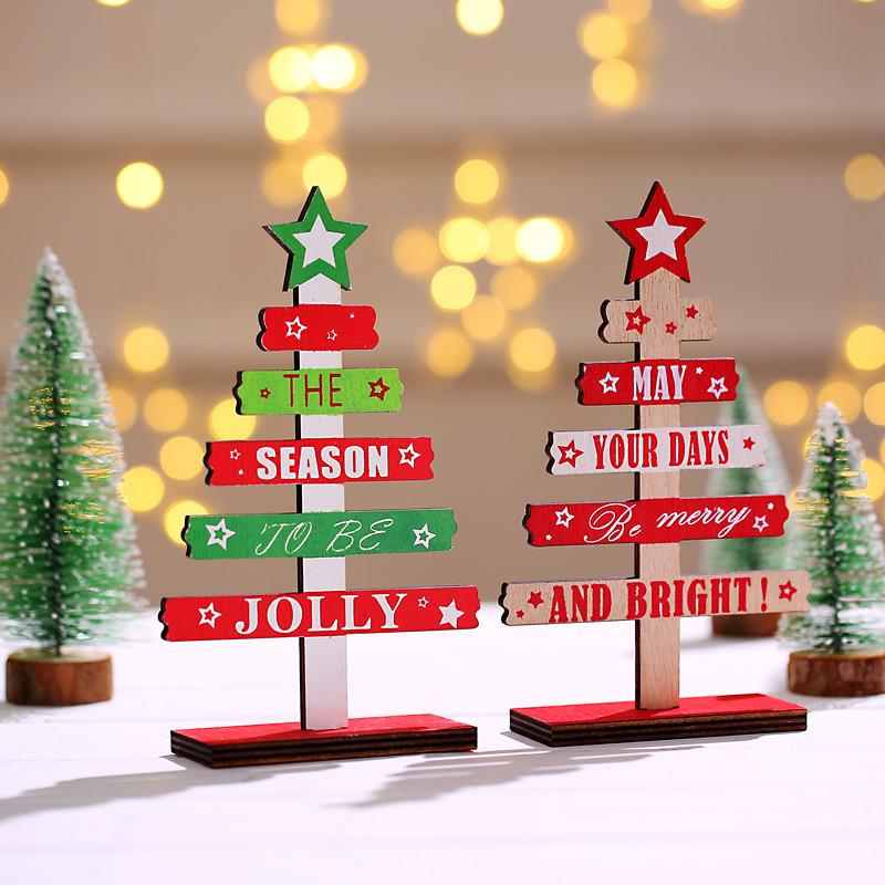 Christmas decorations wooden DIY small ornaments圣诞节装饰