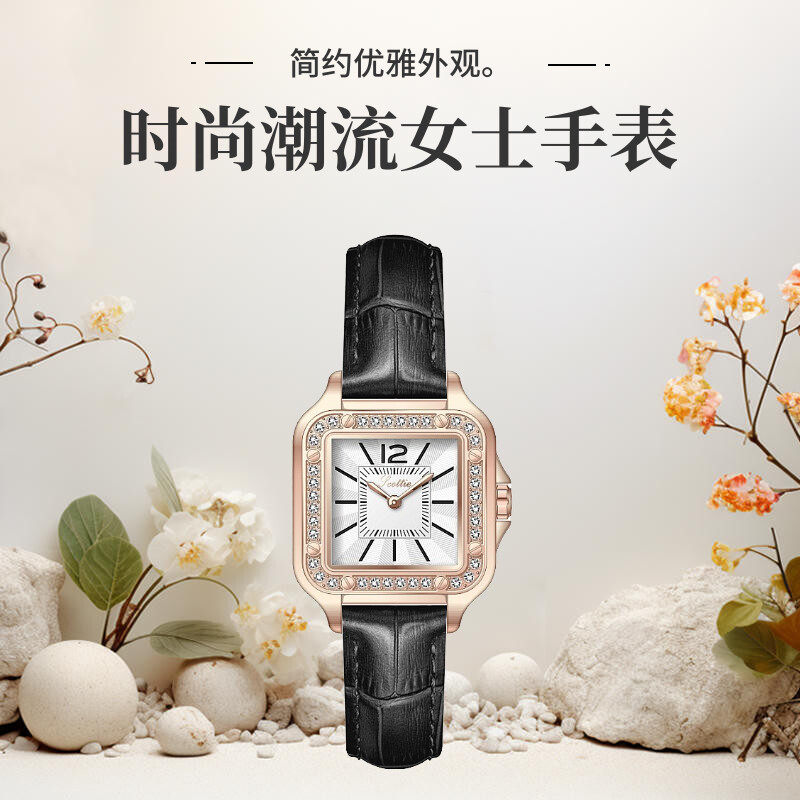 皮带镶钻潮流个性韩版女ins腕表