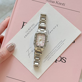 韩版 新款 简约钢带山度士百搭石英表卡家方形女士时尚 轻奢商务腕表