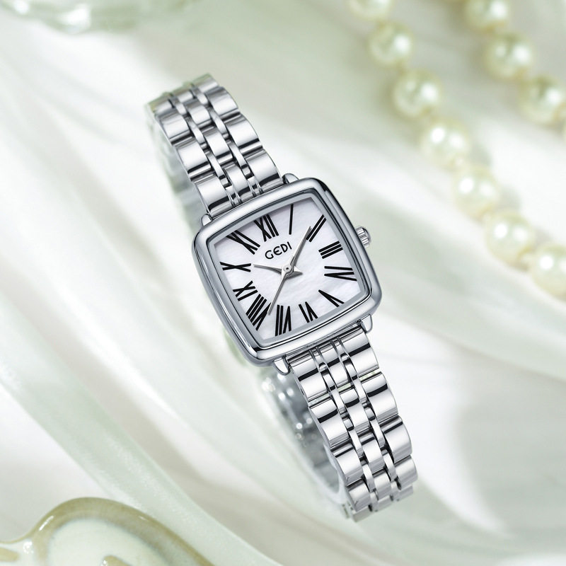 歌迪轻奢贝母防水轻奢小众韩版潮流时尚女士钢带石英商务休闲手表