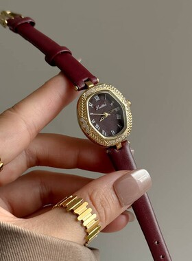 scottie诗高迪皮带女士韩版轻奢商务女菱形个性防水镶钻气质女表