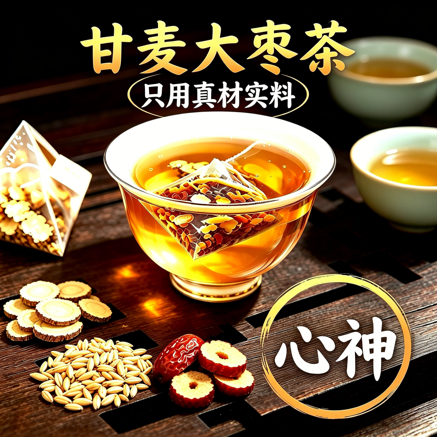 同仁堂甘麦大枣汤独立茶包免煮甘草大麦红枣茶浮小麦子夏天喝男女