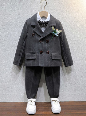 衣上库演出服男童学院西装外套