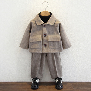 男童西装套装两件套秋冬韩版洋气帅气英伦男孩休闲西服儿童小西装
