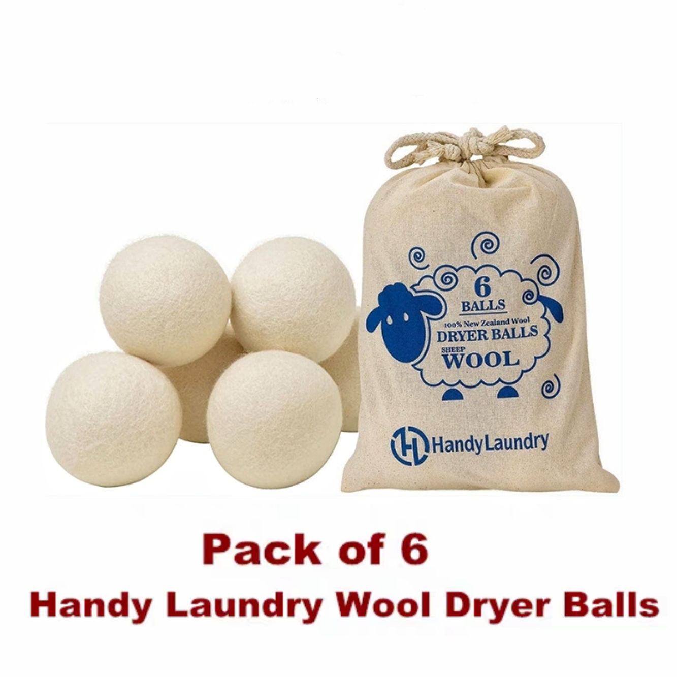 Laundry Wool Dryer Balls Fabric Softener Clothing Wrinkles