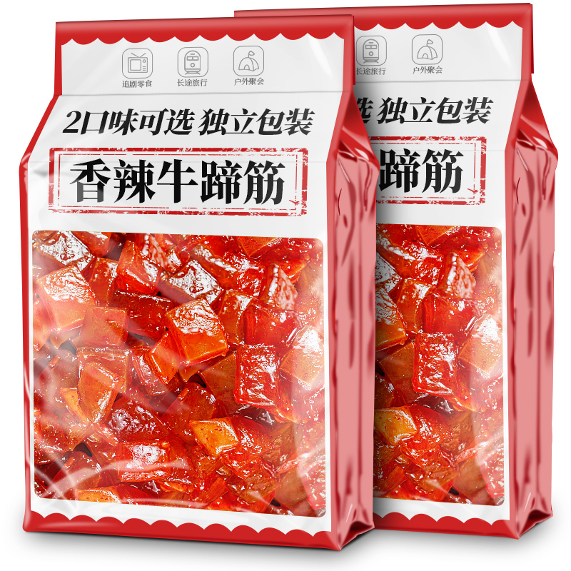 香辣味牛蹄筋即食麻辣味营养牛板筋网红休闲办公室学生小吃零食
