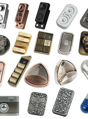 Fidget slider金属推牌猫头鹰推牌PPB啪啪币EDC减压磁铁推币陀螺