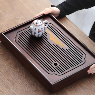 德国竹制储水茶盘家用轻便2026年新款简易实木茶具小型储水式茶盘