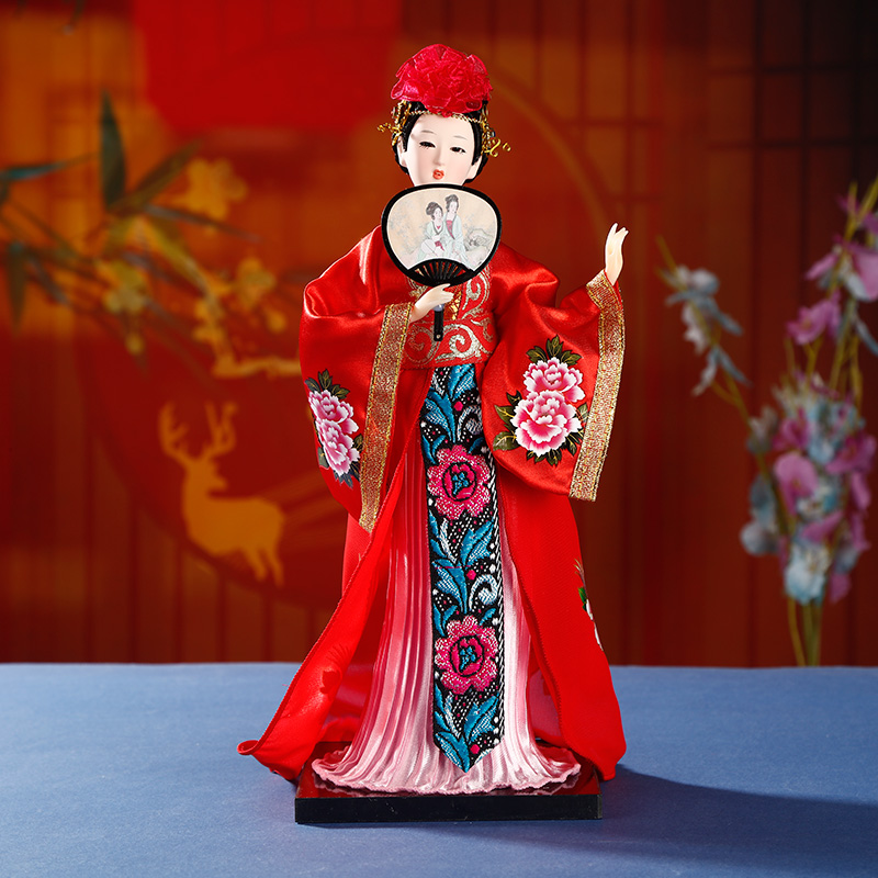 聚划算：京剧摆件绢人十二钗戏曲人偶中国风手工艺品特色出国礼品外事礼品 92.43元拍3件(合30.81元/件)