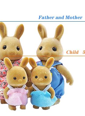 1:12  Forest Animal Family Mini  Rabbit Bear Panda doll girl