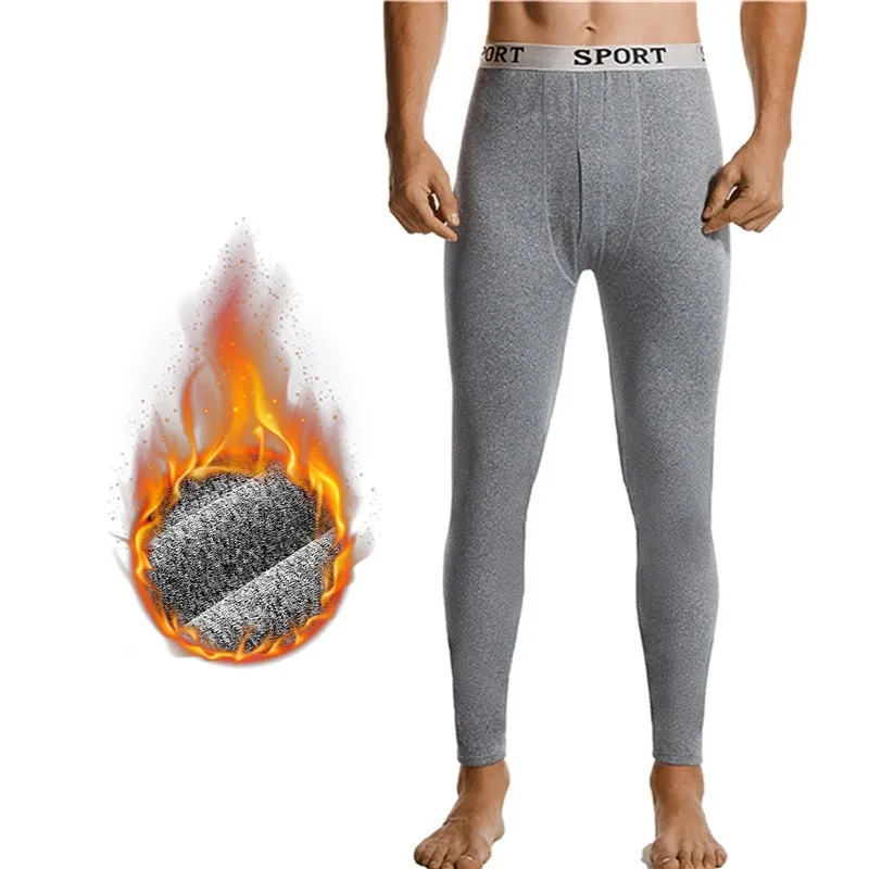 Men Long Johns Thermal Underwear Winter Warm Long Pants 裤子